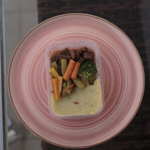 Carne com Batata doce e Legumes